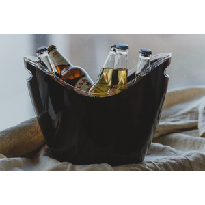 BarCraft Black Acrylic Drinks Pail Cooler, Labelled - Black by BarCraft