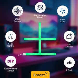 Smart RGBIC Light Bars - White by ValueLights