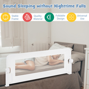 120 CM Swing Down Baby Bed Guard Rail by Costway