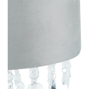 Grey Matte Velvet Droplet Pendant - Grey