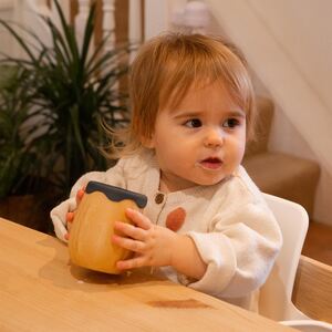 130ml Bamboo Baby Trainer Cup - Pastel Pink / 8cm by Tiny Dining