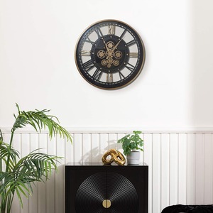 Gear Design Wall Clock - Gold by Vanity Living
