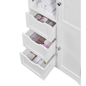 Freestanding Storage Cabinet with Drawers and Shelf - White by Yaheetech
