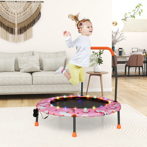 92CM Kids Trampoline with LED Lights by Costway