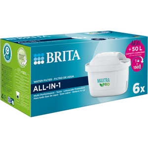Pack of Maxtra Pro All-in-One Filter Cartridges - White / 6 by Brita