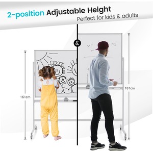 Magnetic Double Sided Whiteboard - White by Costway