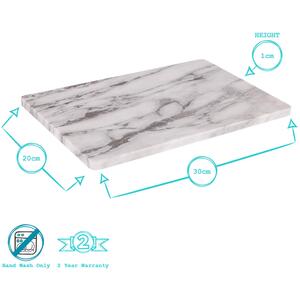 12pc Marble Placemats Square Coasters Set - White by Argon Tableware