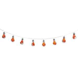 10 Autumnal Encased String Lights - Orange