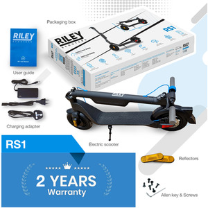RS1 Electric Scooter - 350W - Black by Riley Scooters