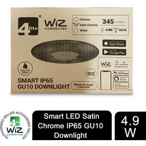 4lite WiFi And Bluetooth - IP20 Adjustable Satin Chrome by 4lite WiZ Connected