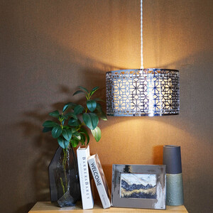 Cut Out Geometric Light Shade - Silver