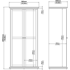Paris 3 Piece Bedroom Set - White