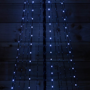 Christmas Pyramid Tree with 580 White and Warm White LEDs - White by Samuel Alexander