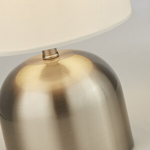 Satin Shaded Touch Lamp - Silver by Lighting Collection