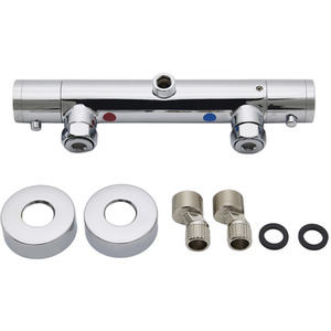 Thermostatic Shower Mixer Temperature Control Valve - Silver by Livingandhome