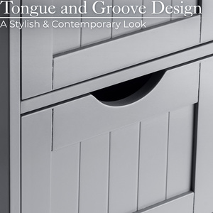 Bathroom 4 Drawer Cabinet - Grey by Christow
