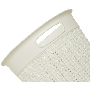 12L Knit Design Loop Plastic Round Bin by JVL