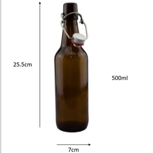 6 Brown Swing Top Beer Bottles - Brown by Youngs