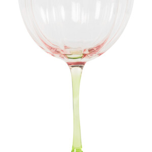 Flower Gin Glass - Pink and Green