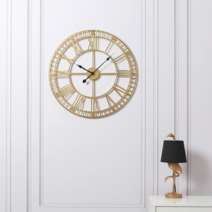 Vintage Wall Clock - Gold - Gold by Home Garden Direct