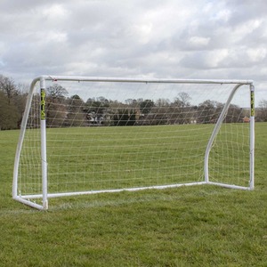 Strike Football Goal - White / 8x4 ft by Jack Stonehouse