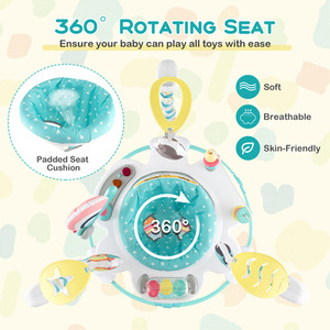 Baby Stationary Activity Center Baby Bouncer - Blue by Costway