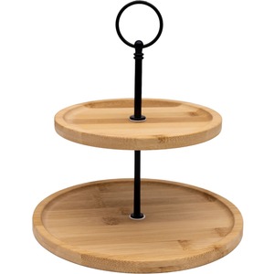 Bamboo 2 Tier Cake Stand Display - Bamboo by Maison Des Cadeaux