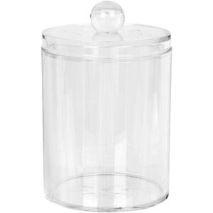 Reusable Plastic Bathroom Canisters with Clear Lid - Pack of 4 - Clear by Harbour Housewares