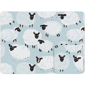 Highland Flock Placemat and Coaster Set - Multicolour
