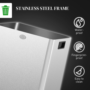 HOMCOM 20L Dual Kitchen Bin with Removable Inner Buckets by HOMCOM