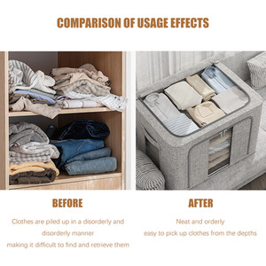 100L Fabric Storage Unit Box - Grey by komore