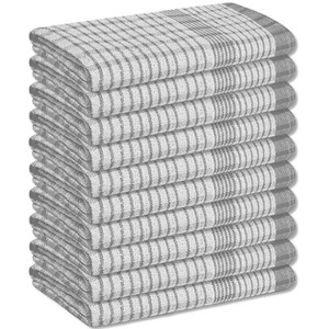 Wonder Dry Cotton Tea Towels (Pack of 10) - Grey by A & B TRADERS