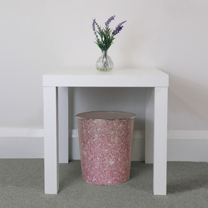 Pink Sparkle Waste Paper Bin by JVL