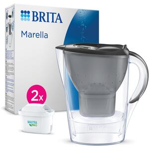 Brita 2.4L Marella Water Filter Jug with 3 Cartridges - Grey by Brita