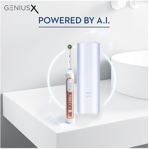 Oral-B Genius X Rose Gold Electric Toothbrush With Travel Case - Rose Gold by Oral-B