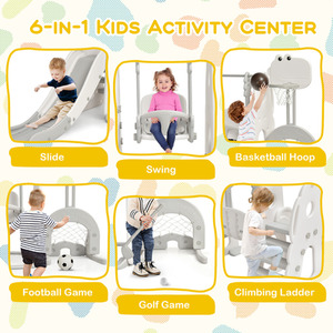 5 in 1 Climber Slide Playset by Costway