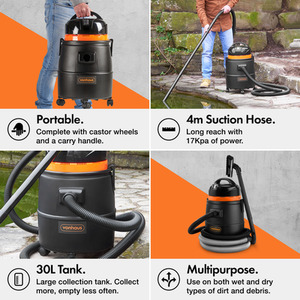 Wet Dry Pond Vacuum Cleaner - Black by VonHaus