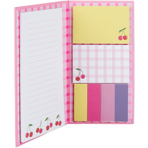 Magnetic Memo Pad with Sticky Notes - Pink