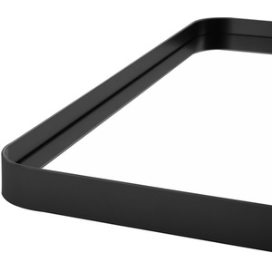 Rectangular Metal Frame Explosion-Proof Wall Mirror - Black by Livingandhome