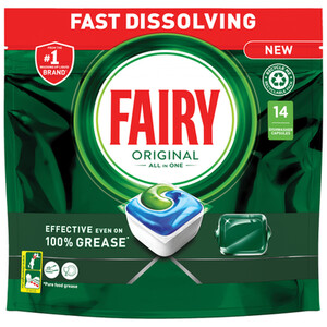 Pack of Fairy All In One Dishwasher Tablets - 14 by Fairy