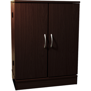 COLUMBUS - Double Door 324 CD 213 DVD Media Storage Cabinet - Dark Oak - Dark Oak by Watsons