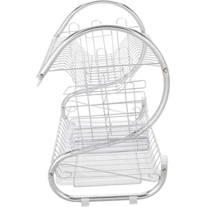 2 Tier Dish Drainer Rack - Silver by Spacesaver