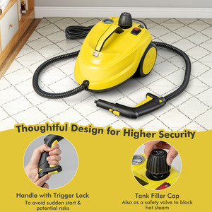 Costway 2000W Rolling Cleaning Machine Multipurpose Steam Cleaner - Yellow by Costway