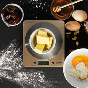 Salter Olympus Disc Electronic Scale - Neutral and Silver by SALTER