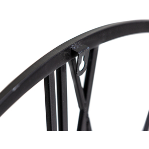 Round Skeleton Clock with Roman Numerals Matte 80cm - Black by Charles Bentley