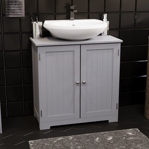 Priano 2 Door Under Sink Cabinet - Light Grey by Vida Designs