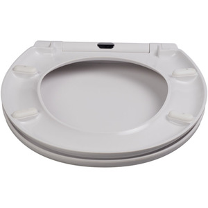 Soft Close O Shape Toilet Seat - White by lifeideas