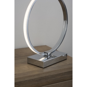 Circular LED Touch Lamp - Silver