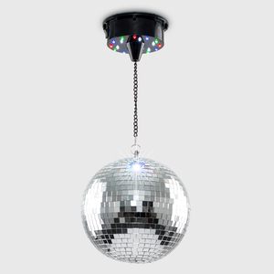 Disco Ball Silver Ceiling Light Pendant - Silver by ValueLights