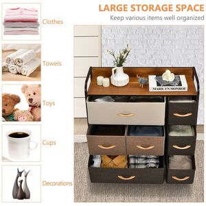 Storage Tower Cabinet Organiser Unit - Brown by Costway